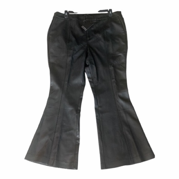 Eloquii Black Faux Leather Pants Women’s Size 18 - Picture 4 of 7